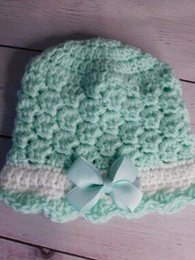 Crochet Baby Hat, Handmade Baby Hat, Infant Hat, Baby Shower Gift, Flower Hat